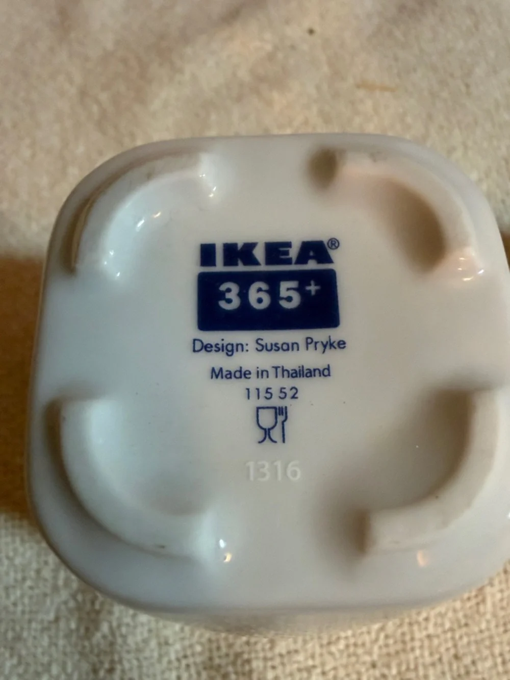 VINTAGE IKEA 365+ Susan Pryke White Coffee Mugs (Set of 2)